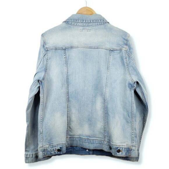 Garnet Hill Denim Jean Jacket XL 14 Organic Classic Preppy Americana Cowgirl - Picture 6 of 8